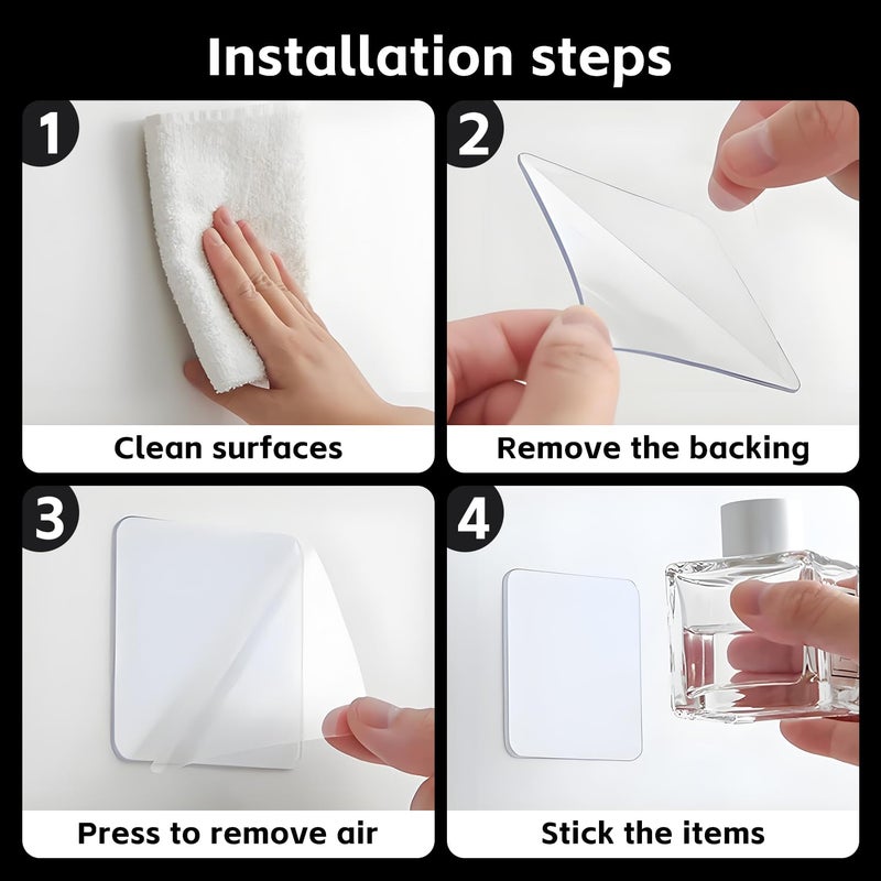 Gukoo 12 Pcs Sticky Tack Square 2.25x2.25 inch, Clear Mounting Tape for Walls, Removable Double Sided Adhesive Pads Wall Tape for Home Office Decor, Party Supplies and Picture Hanging - Image 4